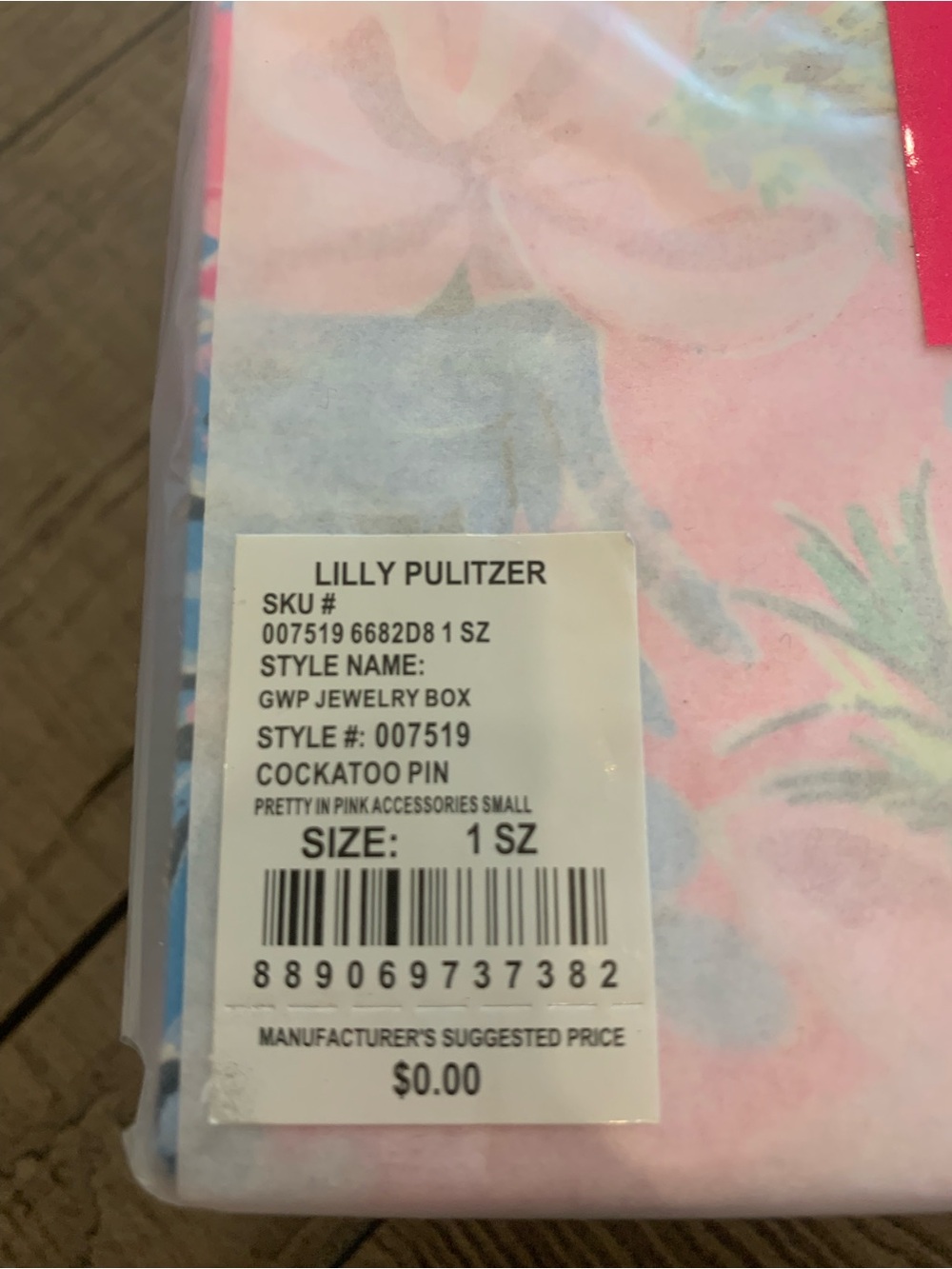 NWT—-Lilly Pulitzer Cockatoo Pretty in Pink Jewelry Box - Picture 7 of 8